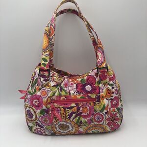 VERA BRADLEY Large Multi-Color Handbag Tote Purse EUC